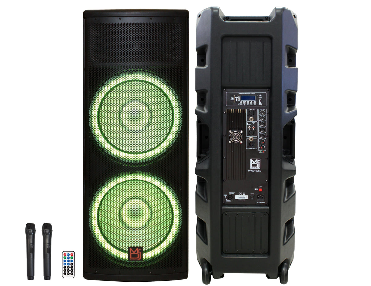 MR DJ PRO215LED 5500W Dual 15” PA DJ Sound Loud Speaker – Mr Dj USA