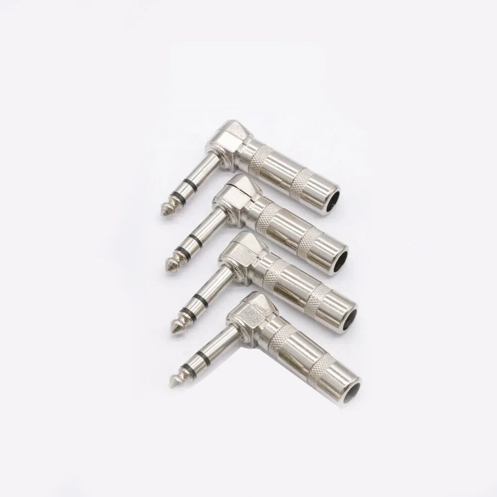 MR DJ QAM10 10-Piece 1/4" Right-Angle Stereo Male Audio Plug Connectors