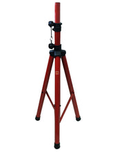 Load image into Gallery viewer, MR DJ SS350R Universal Red Folding Tripod PRO PA DJ On Stage Speaker Stand