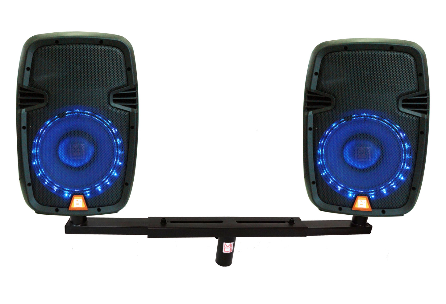 2 MR DJ SSD80 Universal Dual Speaker Pole Mount Adjustable Bars for PA/DJ Speaker Cabinets