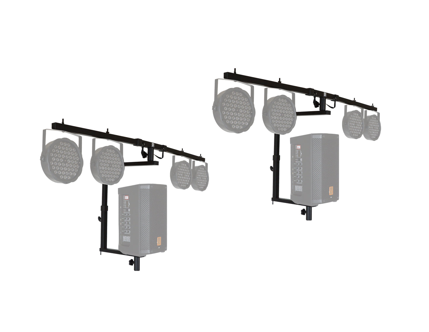 2 MR DJ STSPLI Adjustable T-Bar Stage Lighting Extension for Speaker Stands