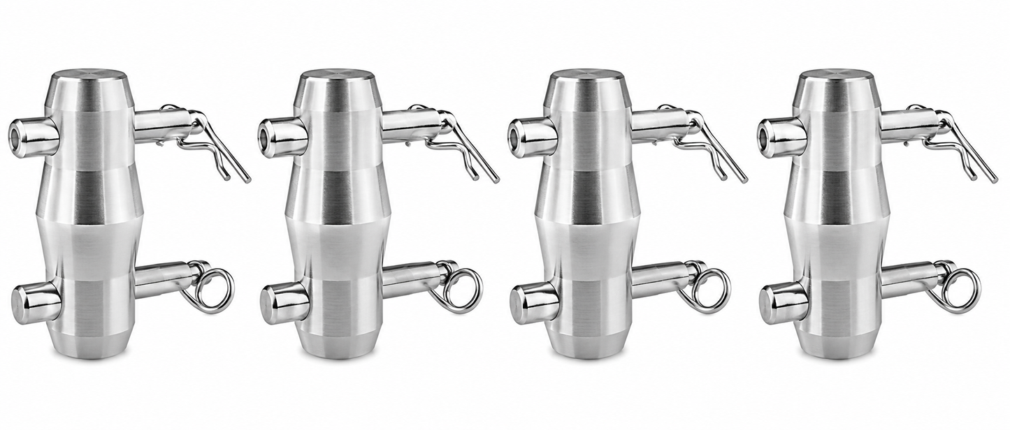 MR TRUSS TDCC30-8 8 Pack Double-Ended Conical Coupler for 50mm Stage Lighting & Square Truss Systems