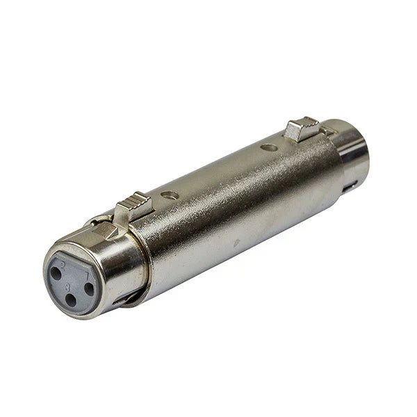 MR DJ AXLRFF-2 3-Pin XLR Female to 3-Pin XLR Female Audio Microphone Cable Extension Adapter Connector 2-Pack