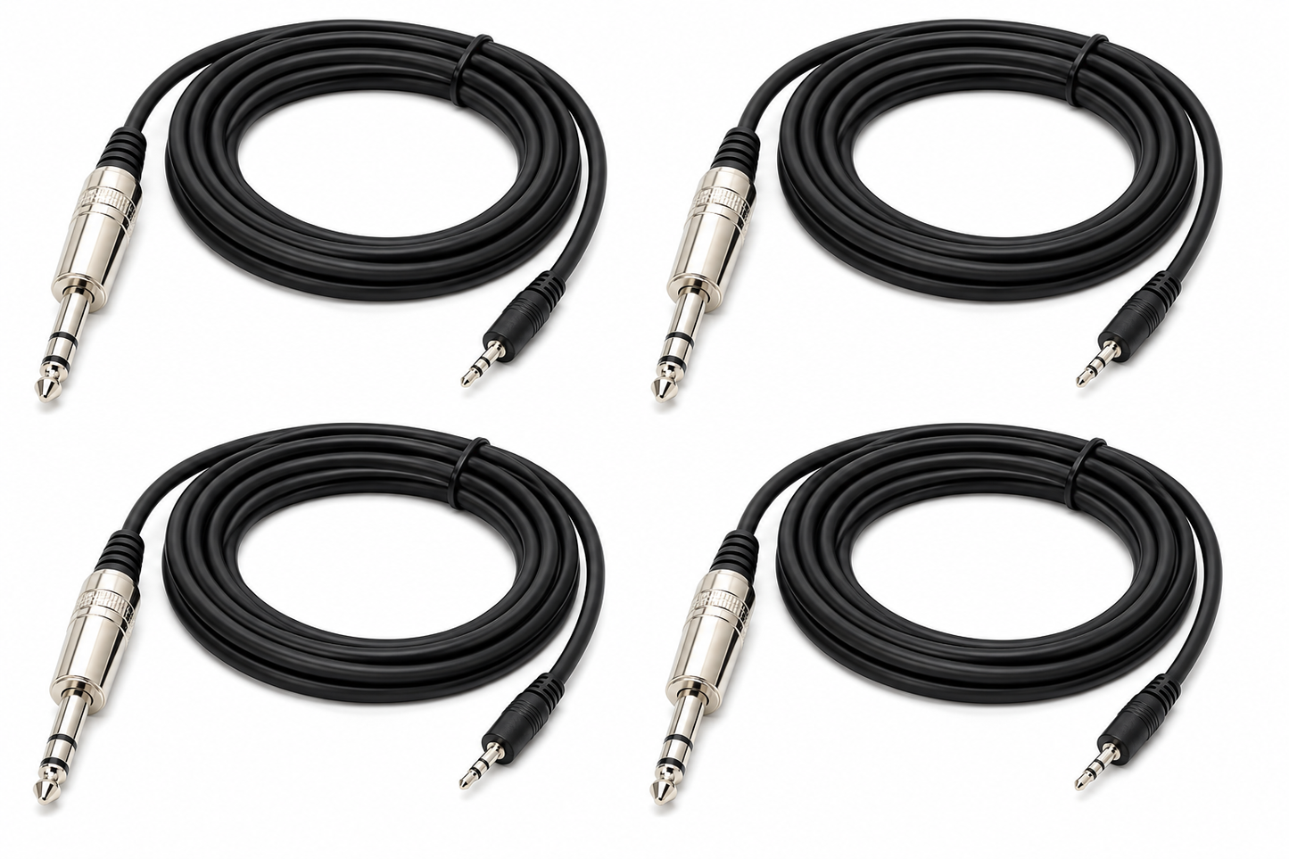 4 MR DJ CEQS12 12 ft 1/4" TRS (Stereo) Male to 1/8" (3.5mm) TRS Stereo Audio Cable