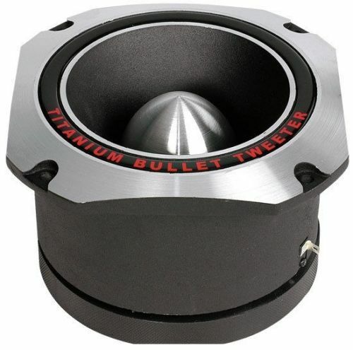 MR DJ HDT1000S 4-Inch Titanium Bullet High Compression Tweeter Ferrite Magnet Chrome