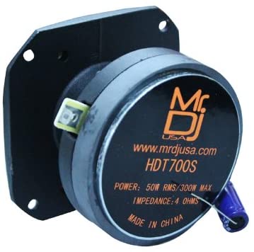 Mr. Dj HDT700S 3.5-Inch Titanium Bullet High Compression Car Audio Tweeters for Car, Van, ATV, UTV, Marine, Boat, Motorcycle, Motorsports, and Competition