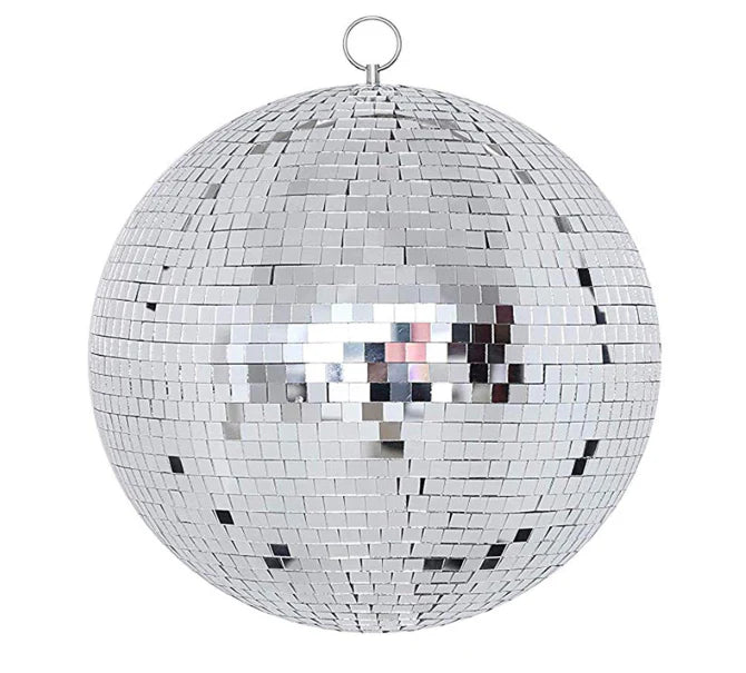 MR Truss 8" Mirror Balls Silver Covered with Tiny Mirrored Squares