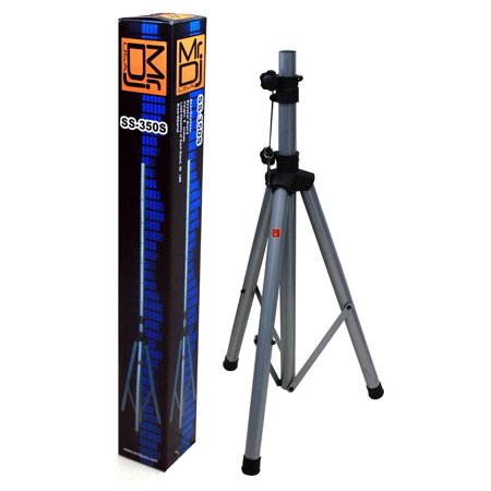 MR DJ SS350S Universal Silver Heavy Duty Folding Tripod PRO PA DJ Home On Stage DJ Speaker Stand Mount Holder