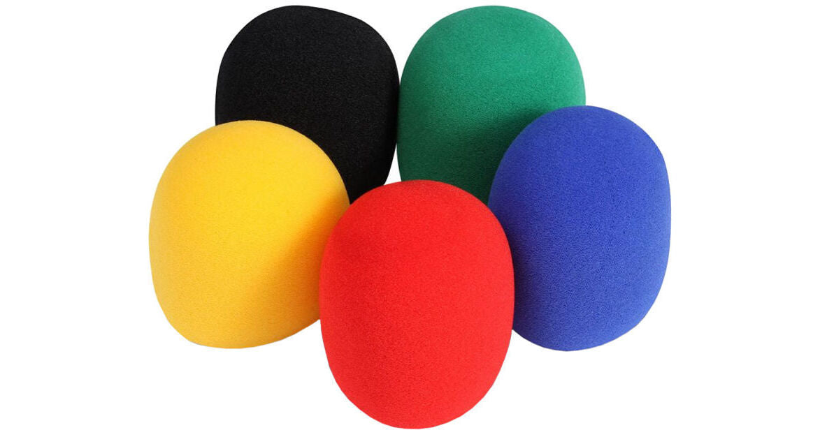 MR DJ SPONGE-C10 10 PCS 5 Color Microphone Sponge Foam Microphone Covers Handheld