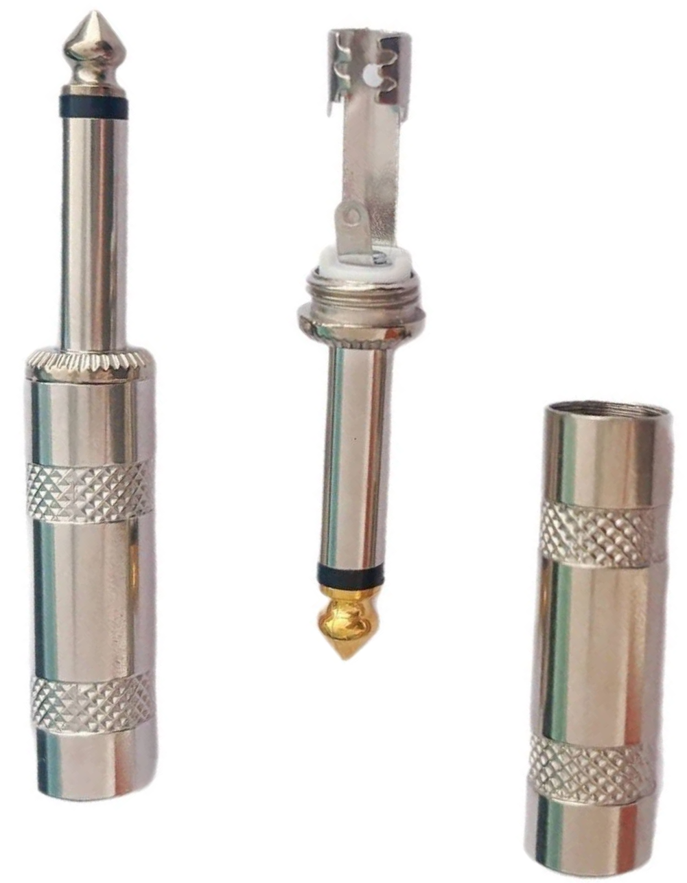 MR DJ QMH2 1 Pair 1/4" Mono Male Speaker Cable Connectors
