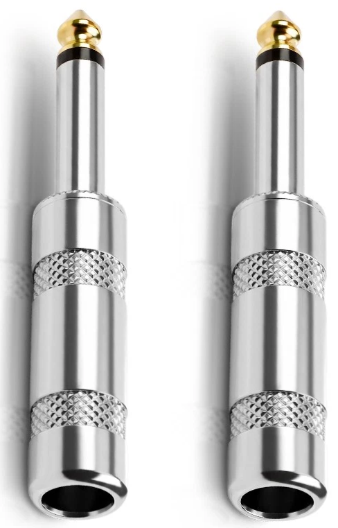 MR DJ QMH2 1 Pair 1/4" Mono Male Speaker Cable Connectors