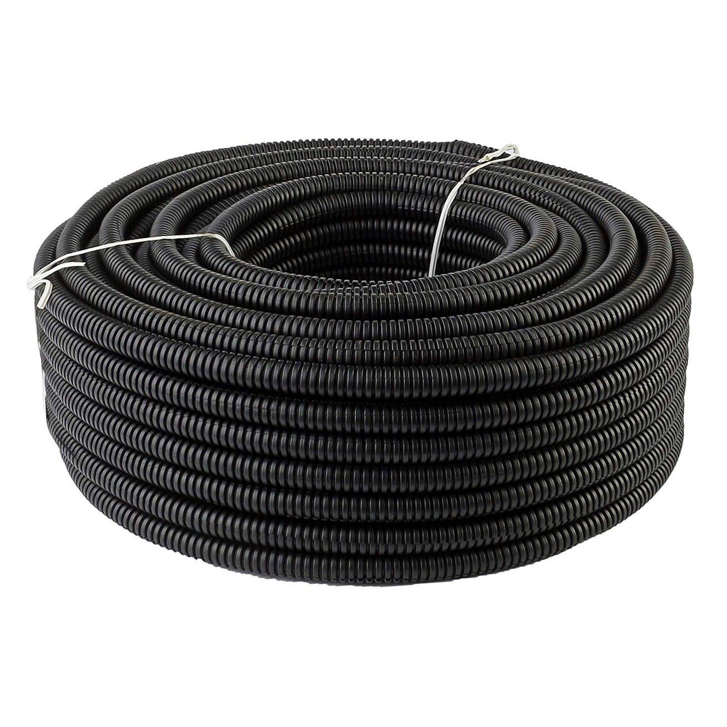 MR DJ DSLT14 100' 1/4" 6.35mm Black Split Wire Loom Conduit Tubing Sleeve Tube