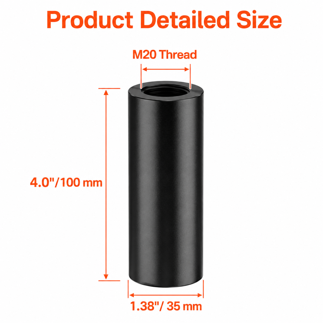 2 MR DJ SS20 4" Extended 35mm Speaker Pole Extension Heavy-Duty Steel Speaker Pole Extender