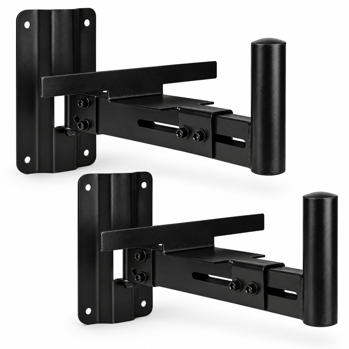 2 MR DJ WM550 Universal Adjustable Wall Mounting Speaker Bracket Pole & stabilizer bracket