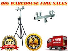 Load image into Gallery viewer, Mr DJ Pro Lighting 10 Foot Crank Light Stand &amp; Square Truss T-Bar Adapter