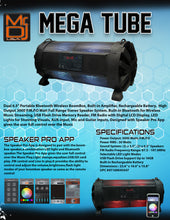 Load image into Gallery viewer, MR DJ MEGATUBE&lt;br/&gt; Loud Boombox Bluetooth LED APP Portable Speaker USB