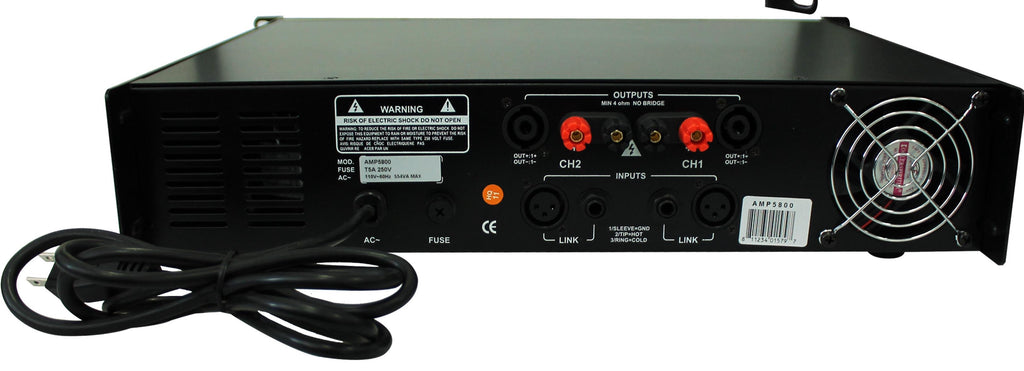 MR DJ AMP5800<BR/> 1500W MAX, 2-channel 700 watts RMS bridgeable dynamic series PA DJ power amplifier