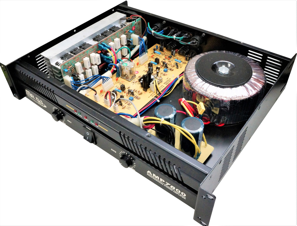MR DJ AMP7800 <BR/>2000W MAX, 2-channel 1000 watts RMS bridgeable dynamic series PA DJ power amplifier