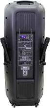 Load image into Gallery viewer, Mr Dj PBX6300BAT Professional Dual 15&quot; Bluetooth Karaoke Pa/Dj Rechargeable Battery Power Active Speaker