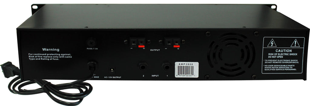 MR DJ AMP2800<BR/> 800W MAX, 2-channel 300 watts RMS bridgeable dynamic series PA DJ power amplifier