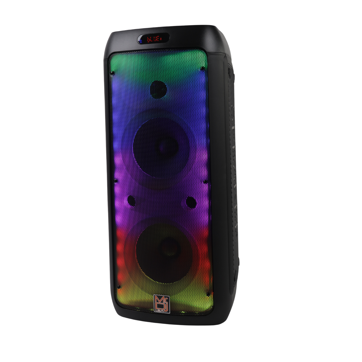 MR DJ FLAME3200 8" X 2 Rechargeable Portable Bluetooth Karaoke Speaker with Party Flame Lights Microphone TWS USB FM Radio