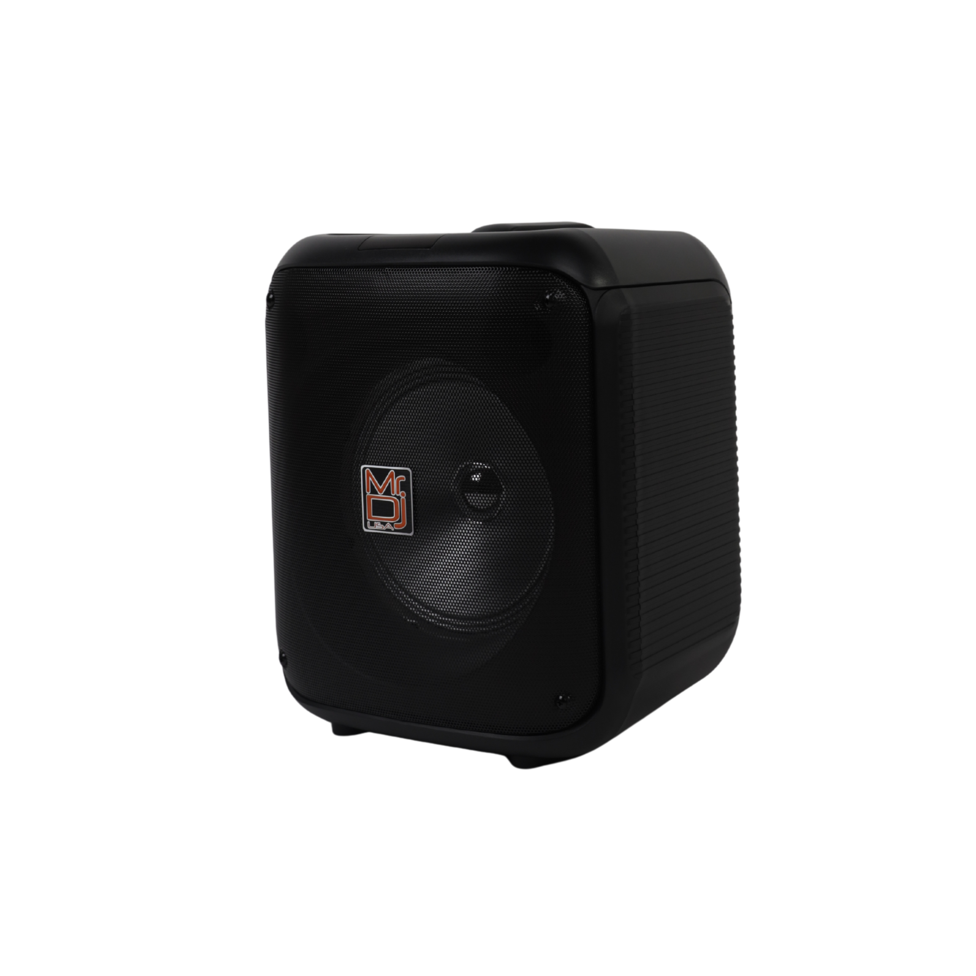 MR DJ CUBE8 8" Rechargeable Portable Bluetooth Karaoke Speaker with Party Flame Lights Microphone TWS USB FM Radio