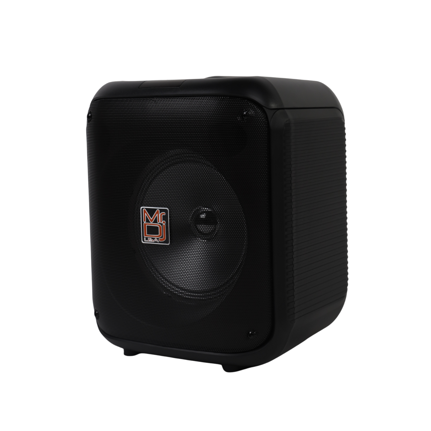 MR DJ CUBE8 8" Rechargeable Portable Bluetooth Karaoke Speaker with Party Flame Lights Microphone TWS USB FM Radio
