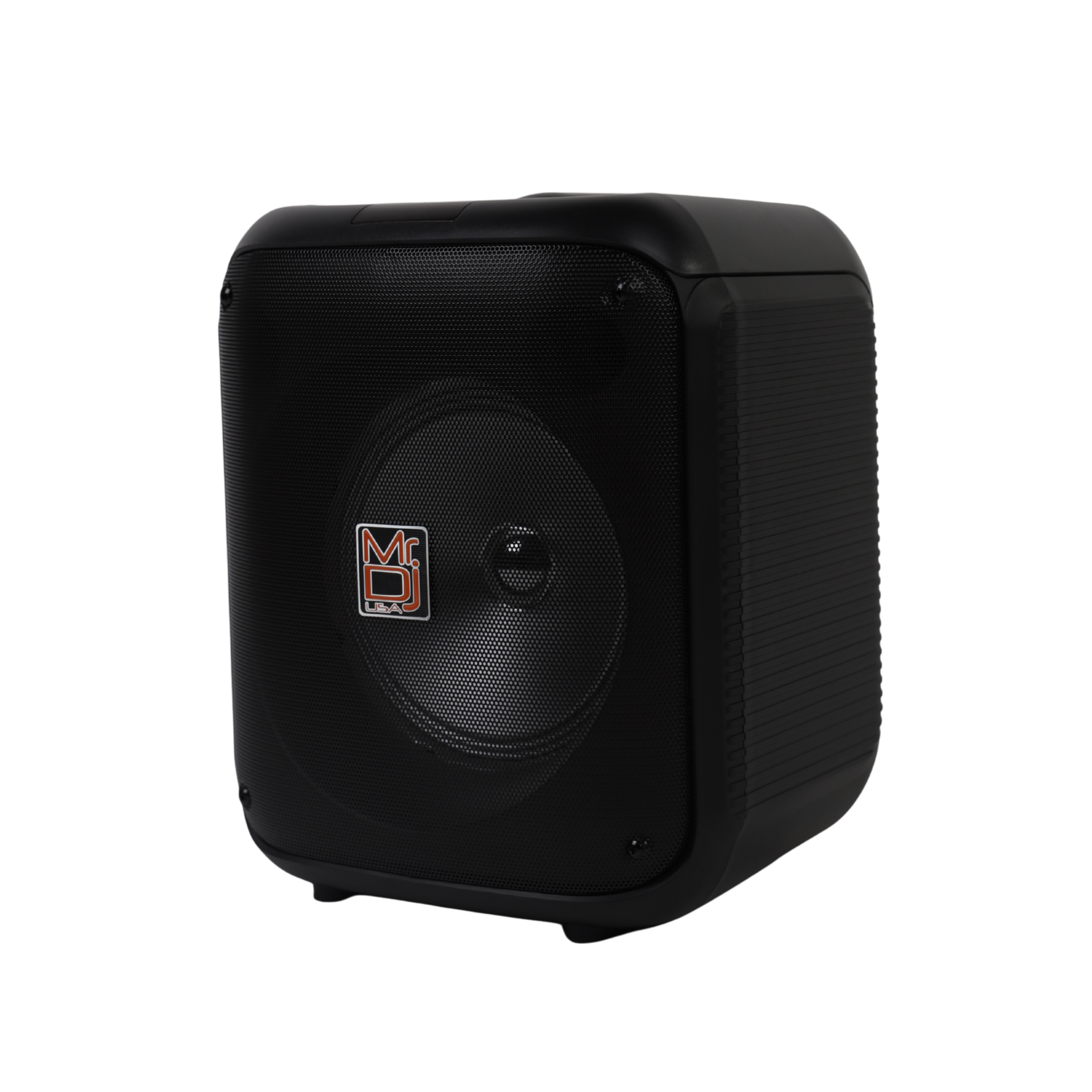 MR DJ CUBE8 8" Rechargeable Portable Bluetooth Karaoke Speaker with Party Flame Lights Microphone TWS USB FM Radio
