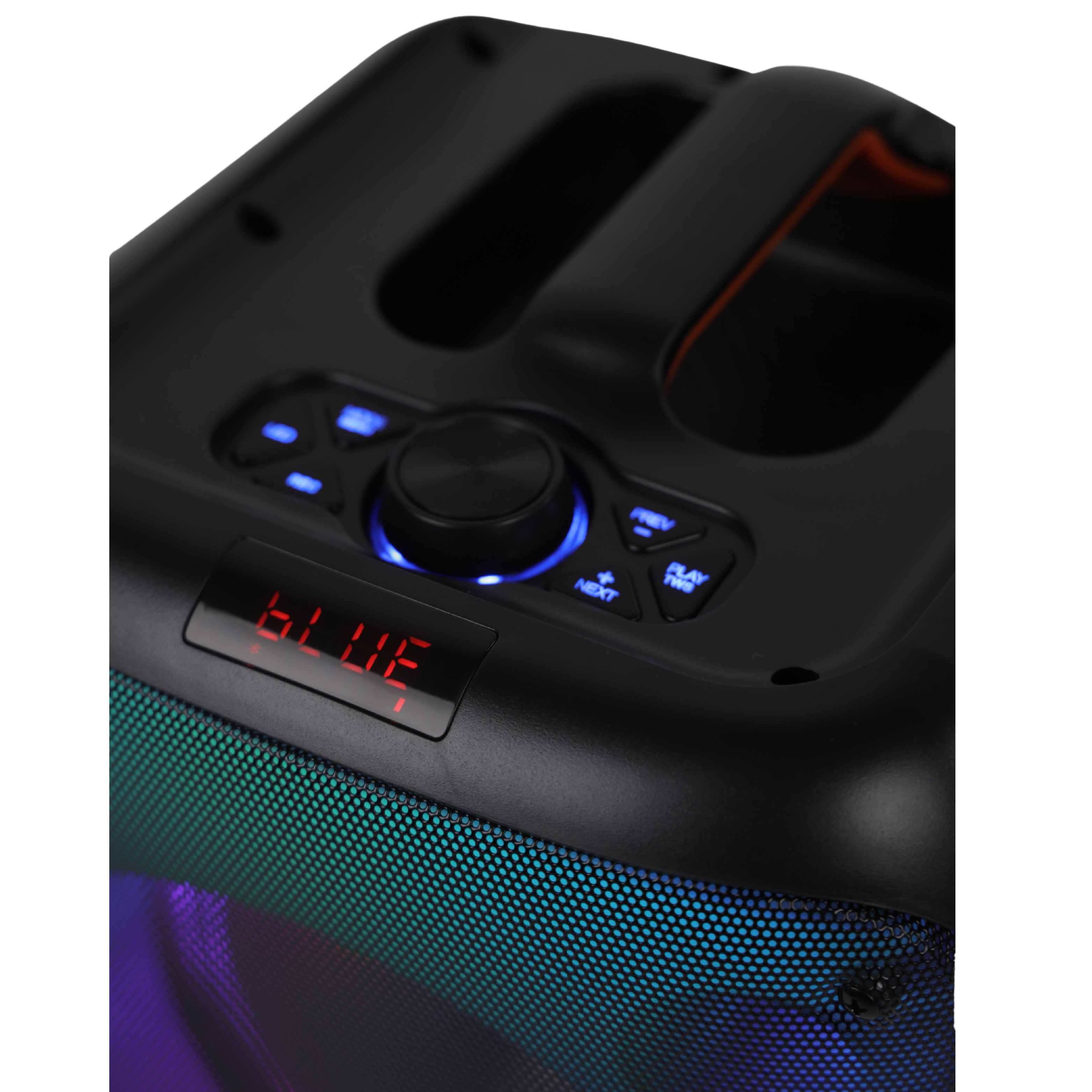 MR DJ CUBE8 8" Rechargeable Portable Bluetooth Karaoke Speaker with Party Flame Lights Microphone TWS USB FM Radio