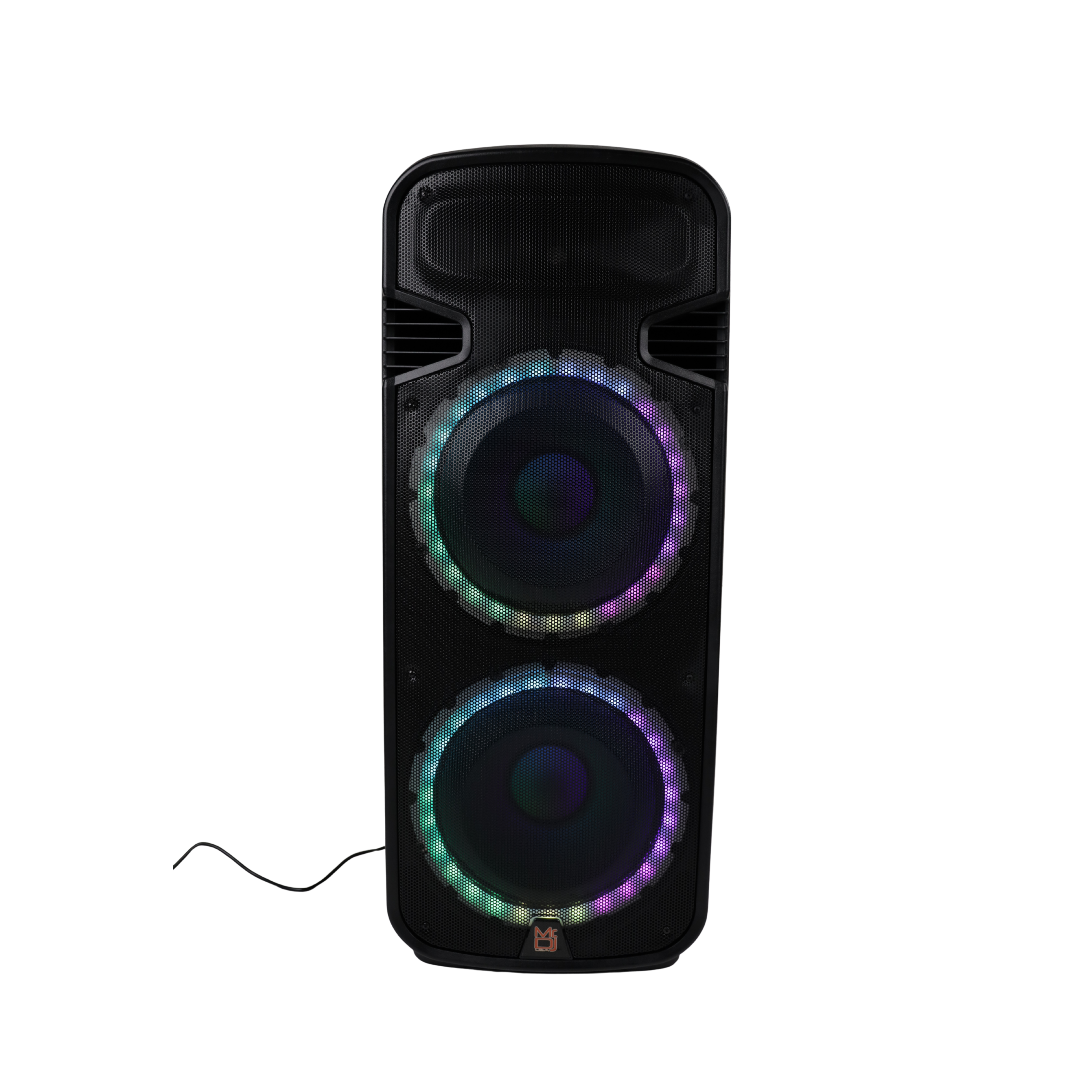 MR DJ PSBAT6200 Dual 15" 4000W Power 3 Way Party Speaker Bluetooth & Rechargeable Battery