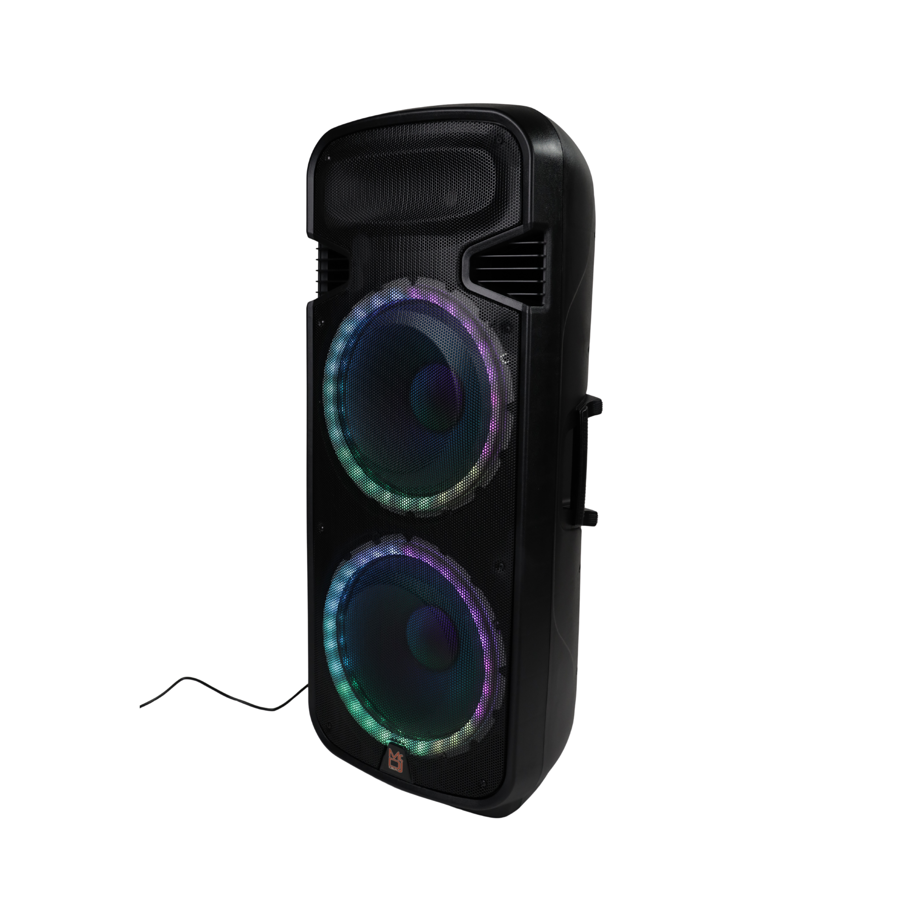 MR DJ PSBAT6200 Dual 15" 4000W Power 3 Way Party Speaker Bluetooth & Rechargeable Battery