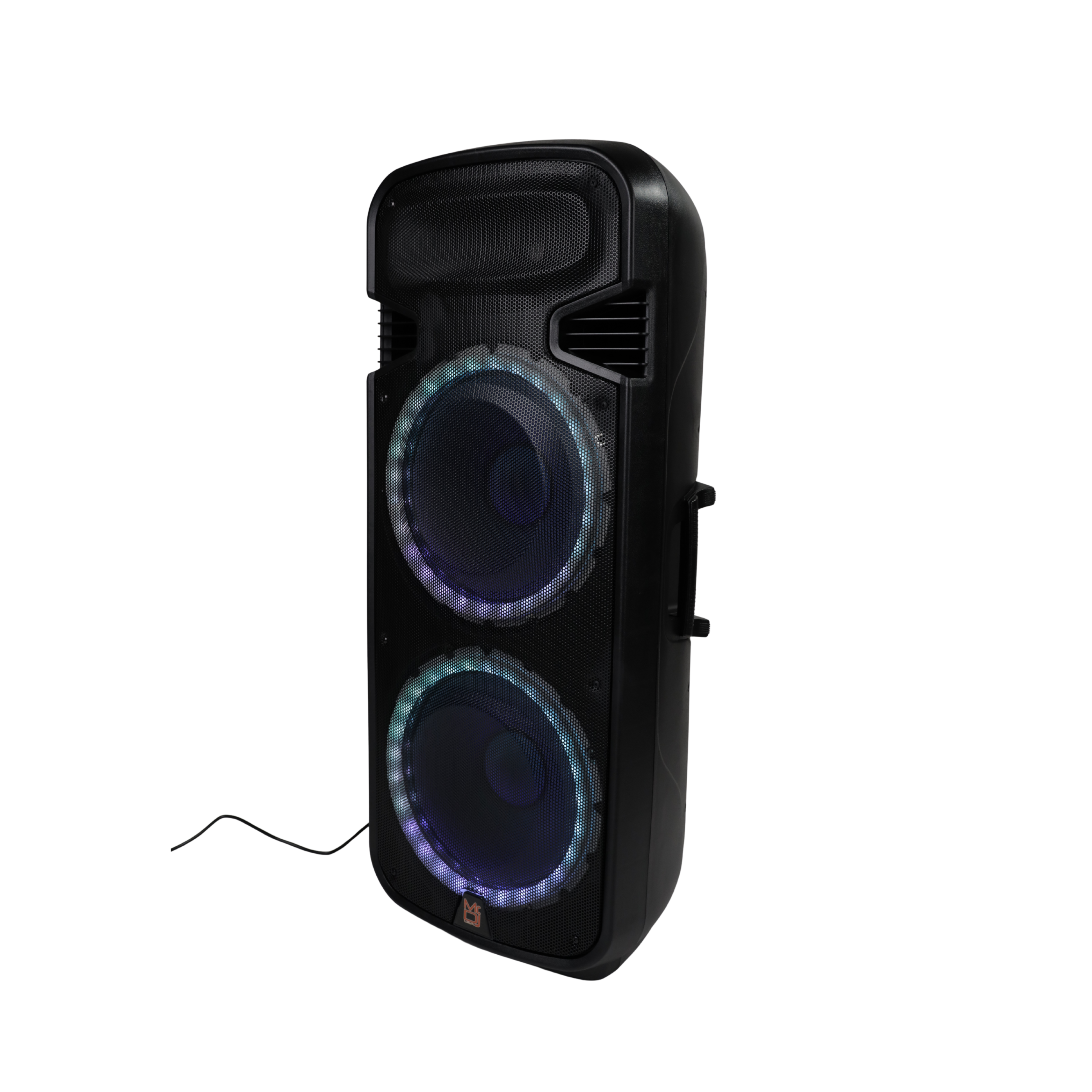 MR DJ PSBAT6200 Dual 15" 4000W Power 3 Way Party Speaker Bluetooth & Rechargeable Battery