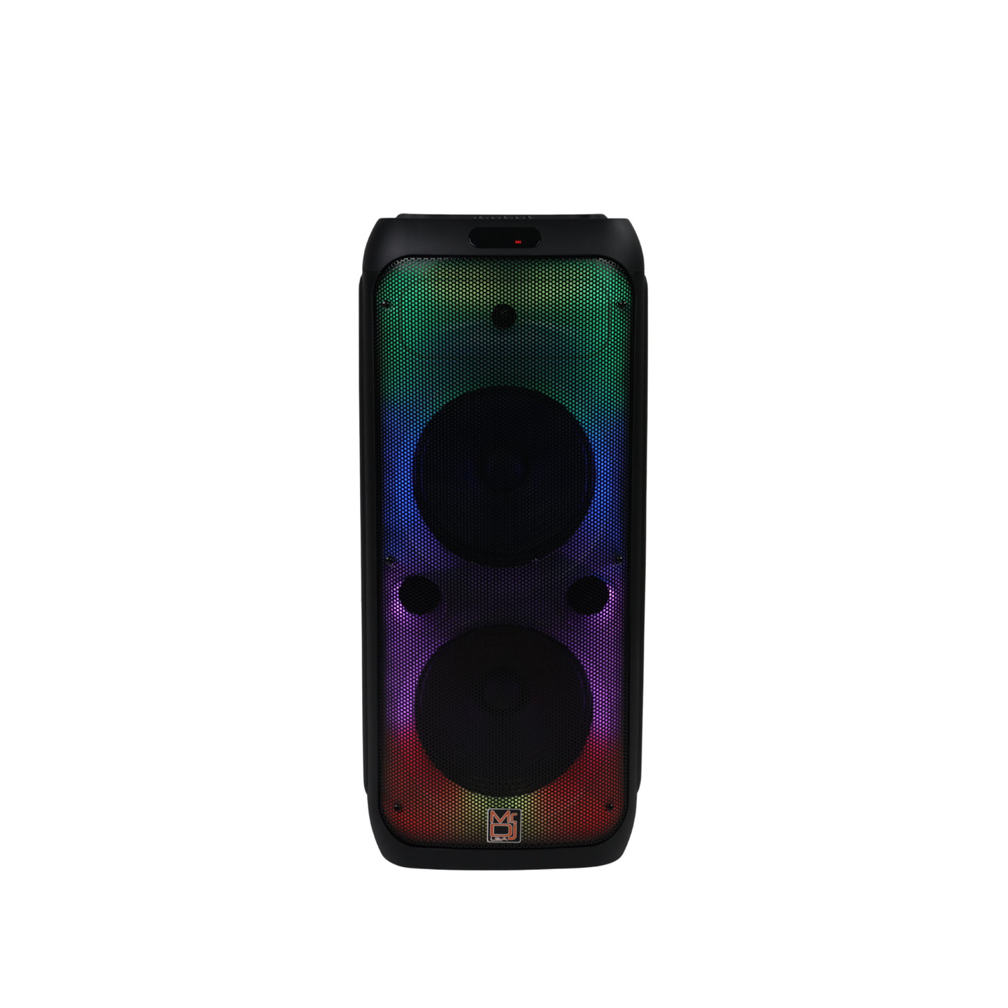 MR DJ FLAME4200 10" X 2 Rechargeable Portable Bluetooth Karaoke Speaker with Party Flame Lights Microphone TWS USB FM Radio