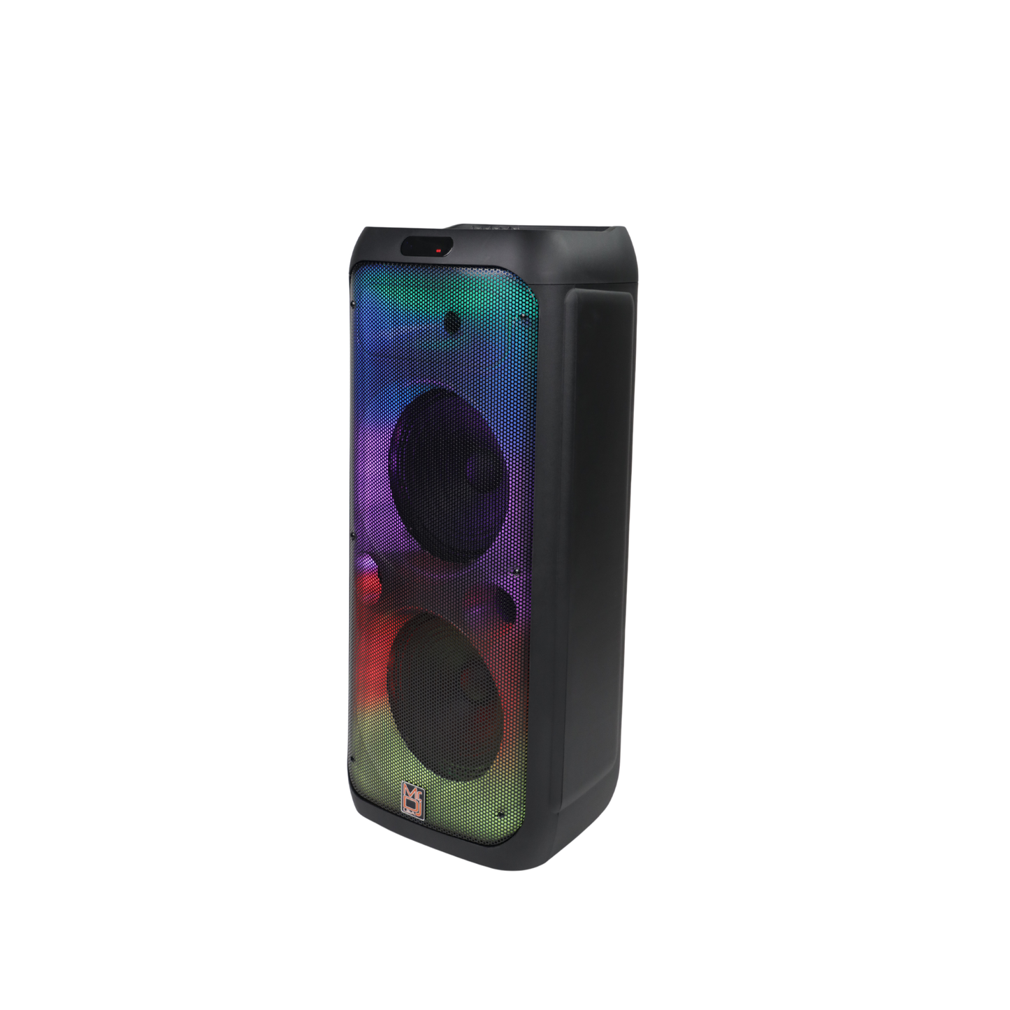 MR DJ FLAME4200 10" X 2 Rechargeable Portable Bluetooth Karaoke Speaker with Party Flame Lights Microphone TWS USB FM Radio