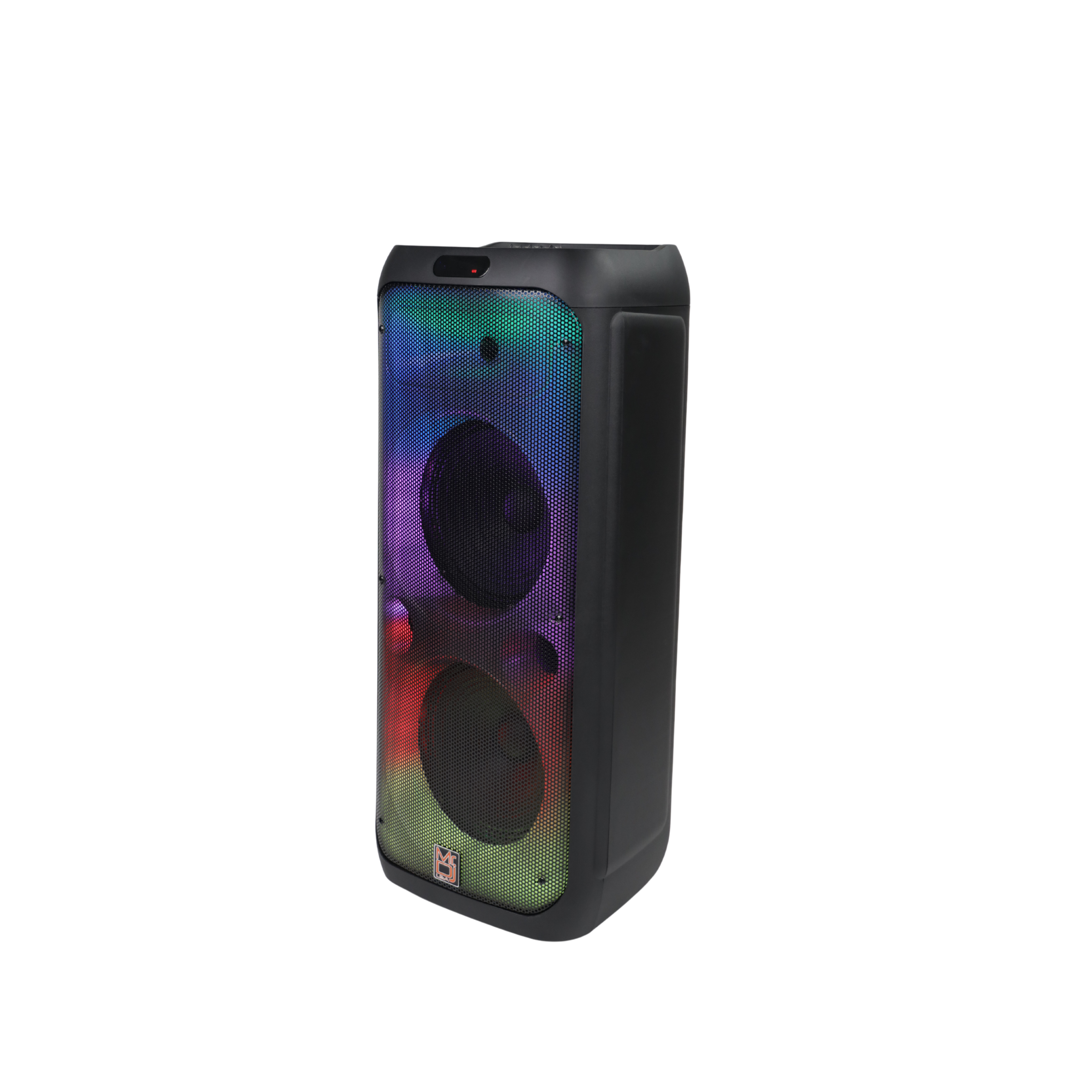 MR DJ FLAME4200 10" X 2 Rechargeable Portable Bluetooth Karaoke Speaker with Party Flame Lights Microphone TWS USB FM Radio