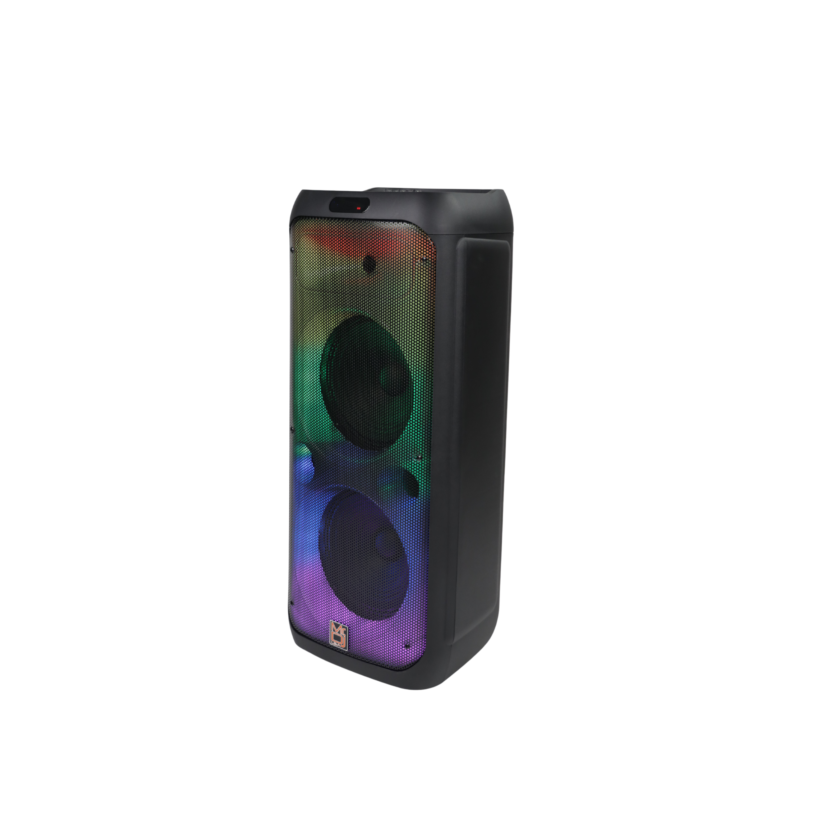 MR DJ FLAME4200 10" X 2 Rechargeable Portable Bluetooth Karaoke Speaker with Party Flame Lights Microphone TWS USB FM Radio