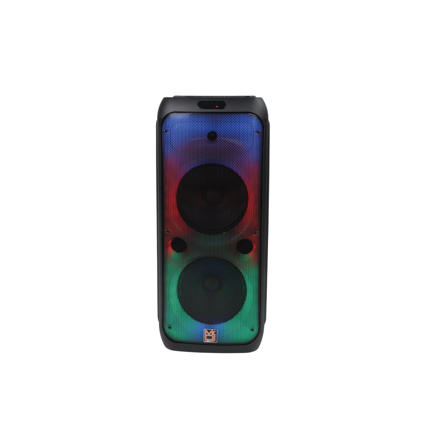 MR DJ FLAME4200 10" X 2 Rechargeable Portable Bluetooth Karaoke Speaker with Party Flame Lights Microphone TWS USB FM Radio