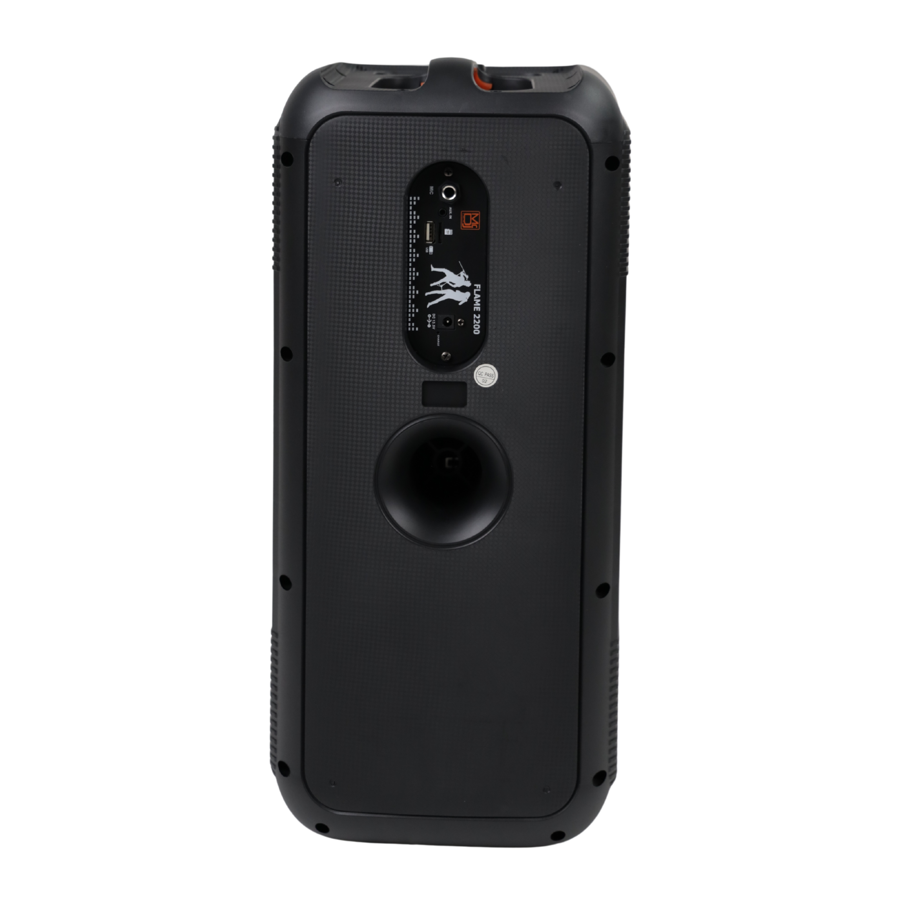 MR DJ FLAME2200 6.5" X 2 Rechargeable Portable Bluetooth Karaoke Speaker with Party Flame Lights Microphone TWS USB FM Radio