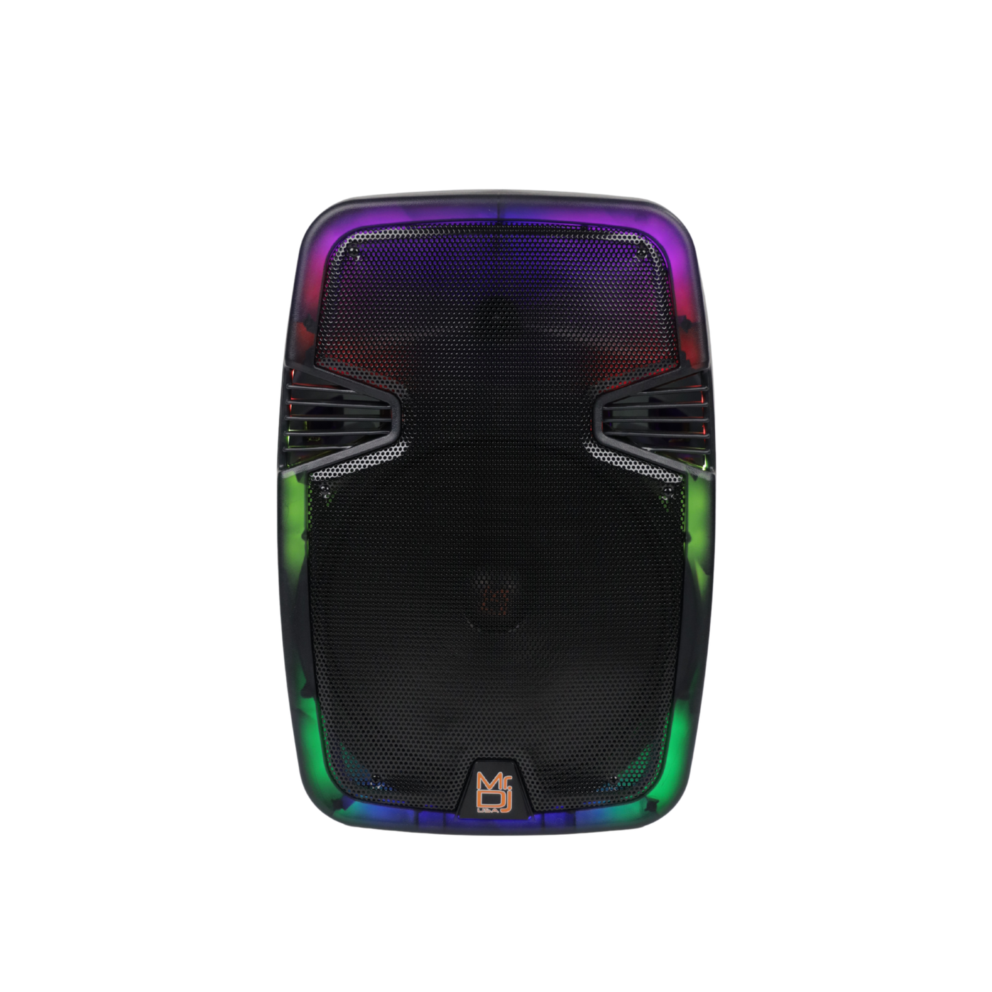 MR DJ PL15FLAME 15" Portable Translucent Trolley PA DJ Active Powered Bluetooth TWS Speaker 3500 Watts LCD/MP3/USB/micro SD