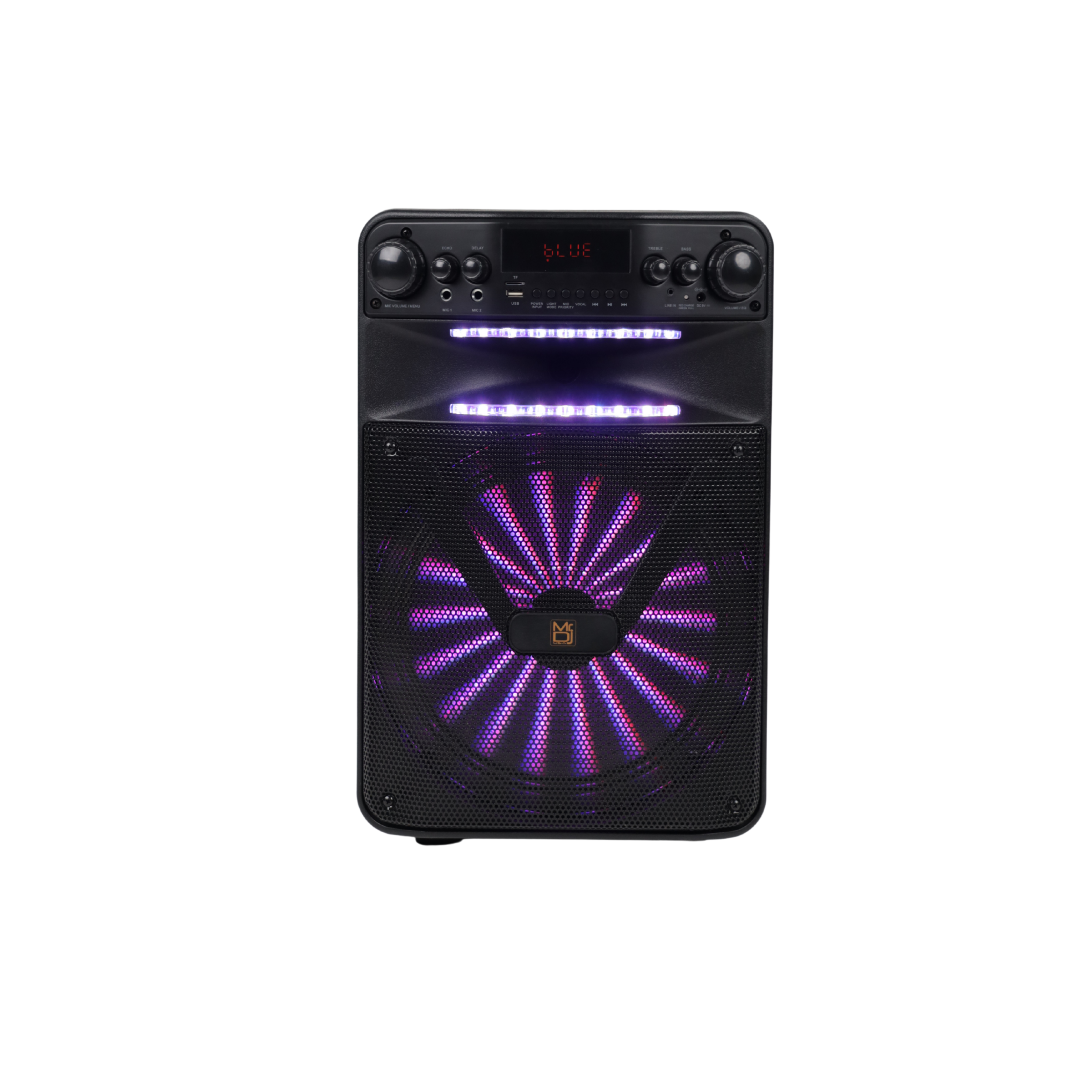 MR DJ ART 12" Portable Rechargeable Bluetooth PA Karaoke Loud Party Speaker with App Control