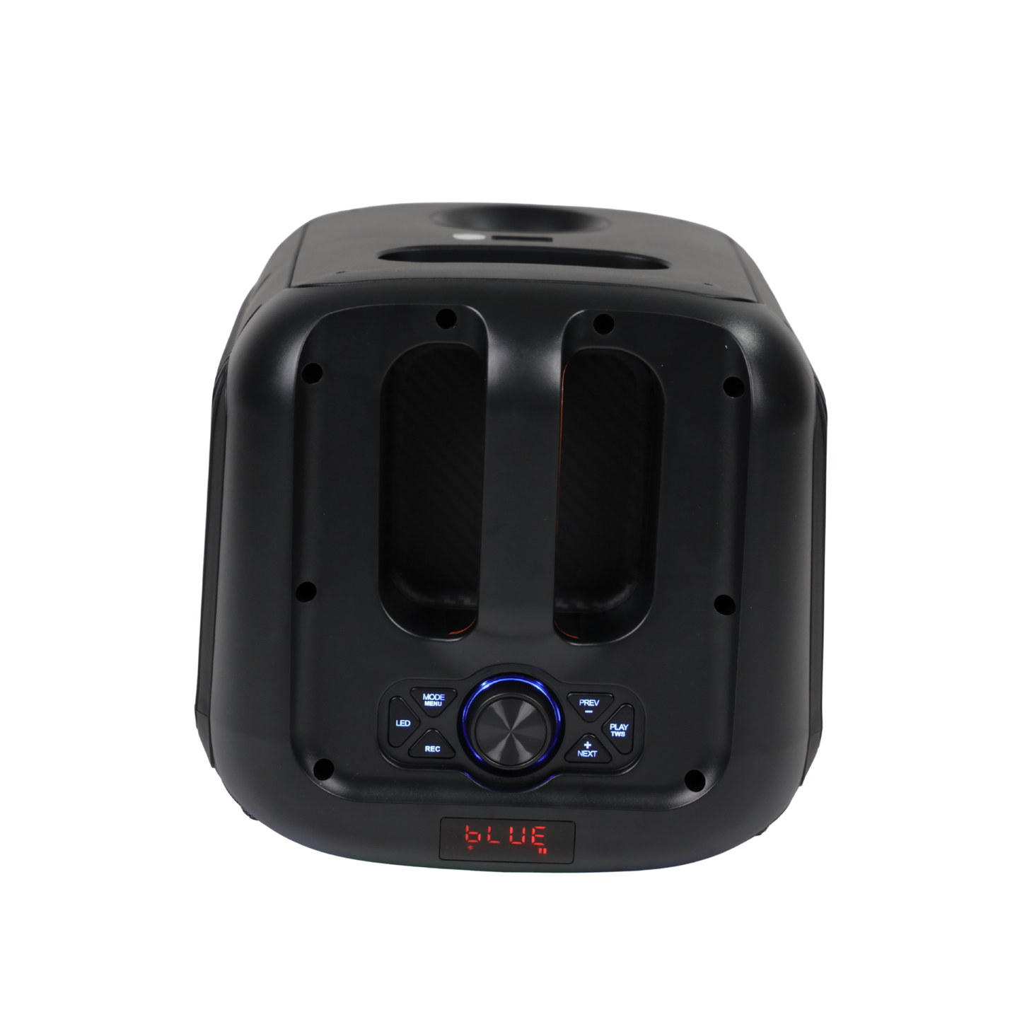 MR DJ CUBE8 8" Rechargeable Portable Bluetooth Karaoke Speaker with Party Flame Lights Microphone TWS USB FM Radio
