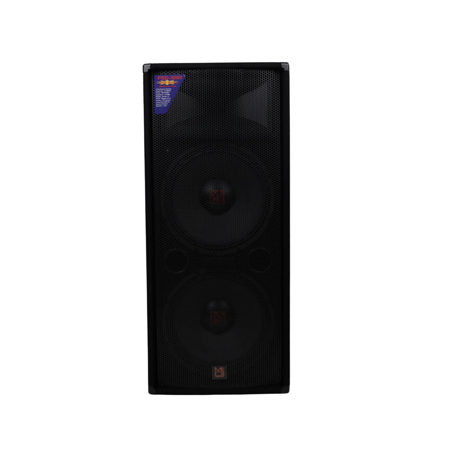 MR DJ PSD3000 Double 15" Passive 3000 Watts 3-Way DJ/PA PRO Audio Loudspeaker