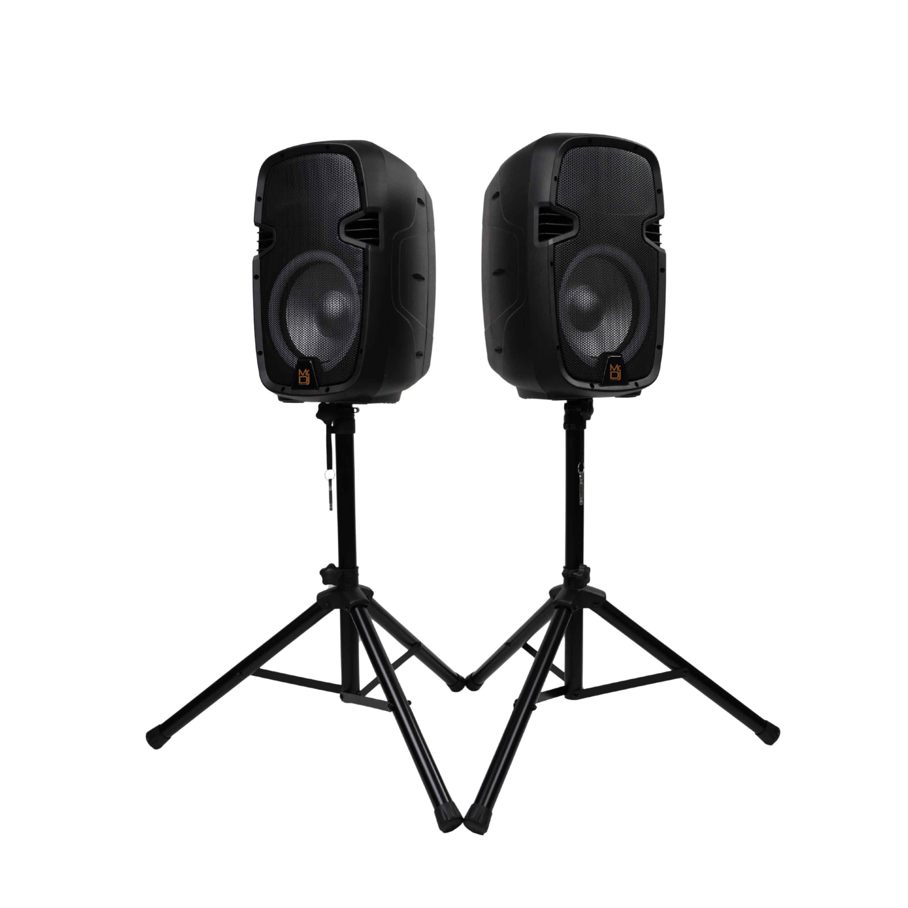 MR DJ PBX210COMBO+ Portable all in One Personal PRO PA/DJ KTV System 2X 3000W 10 Inch Active Speaker Detachable Mixer & Stands
