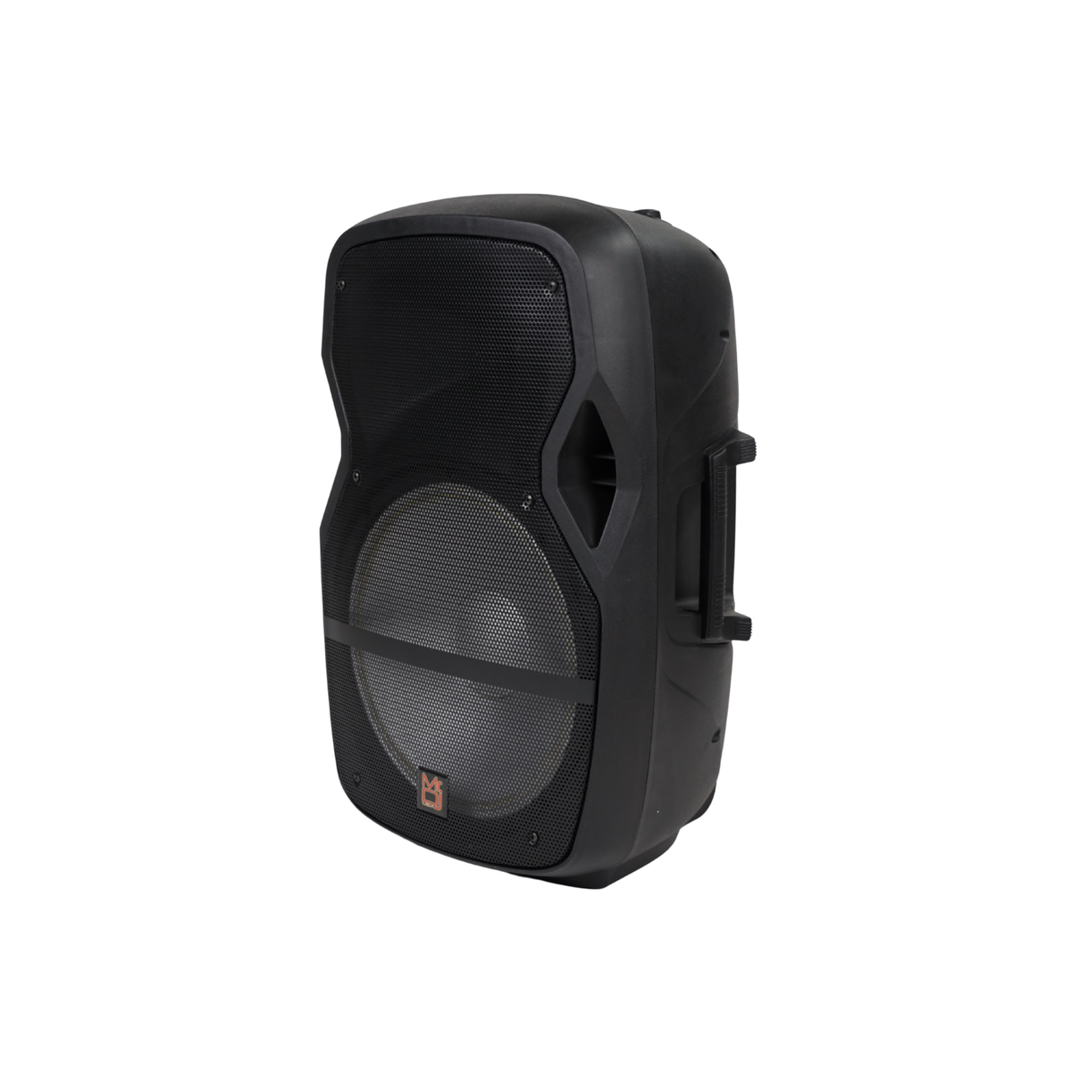 MR DJ PARTY PACK Dual 15" Active Bluetooth PA Speaker Package 2 Speaker Stands DSP LED Lights TWS USB/SD FM Radio Wired Microphones Speaker Cables