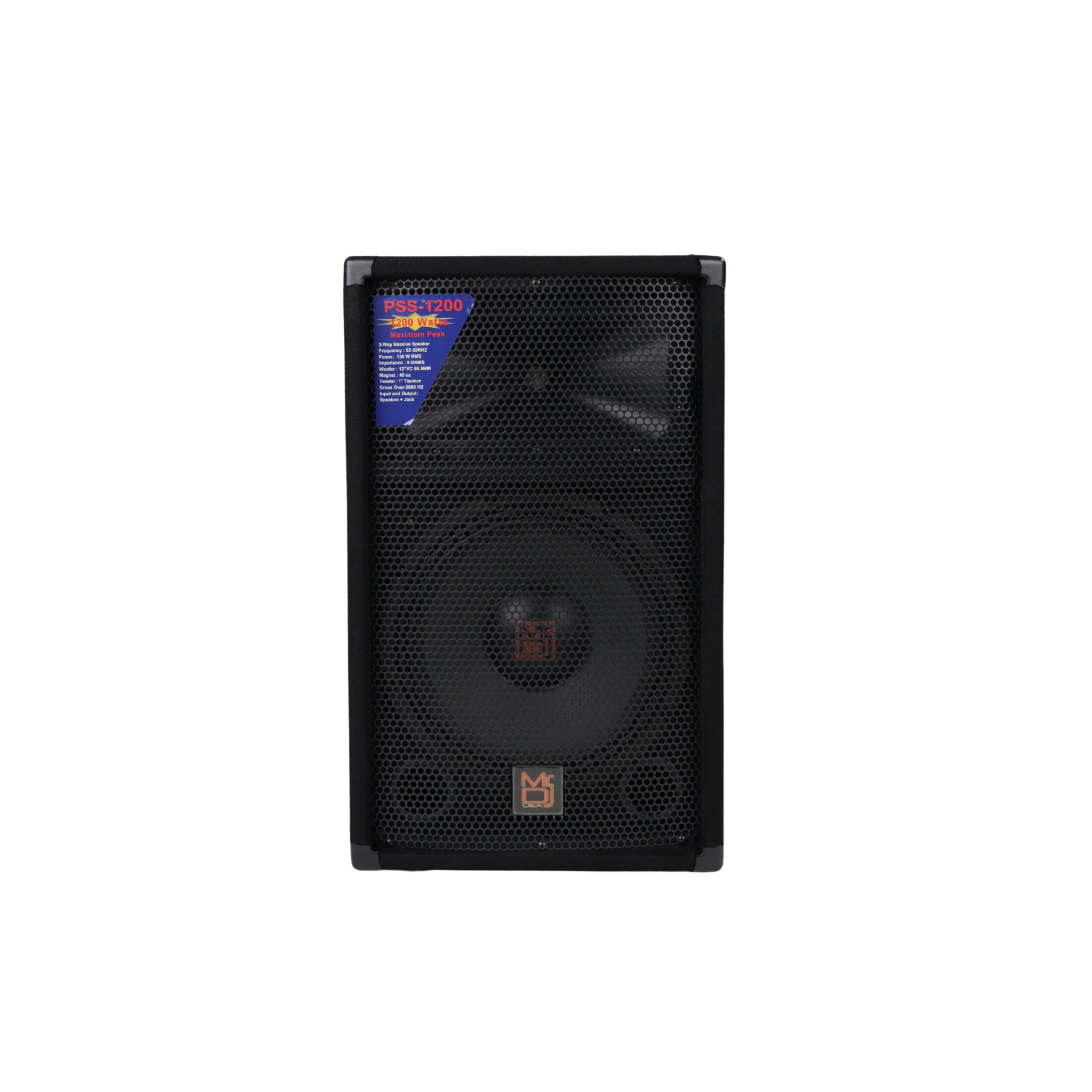 MR DJ PSS-1200 Single 12" Passive 1200 Watts 2-Way DJ/PA PRO Audio Loudspeaker
