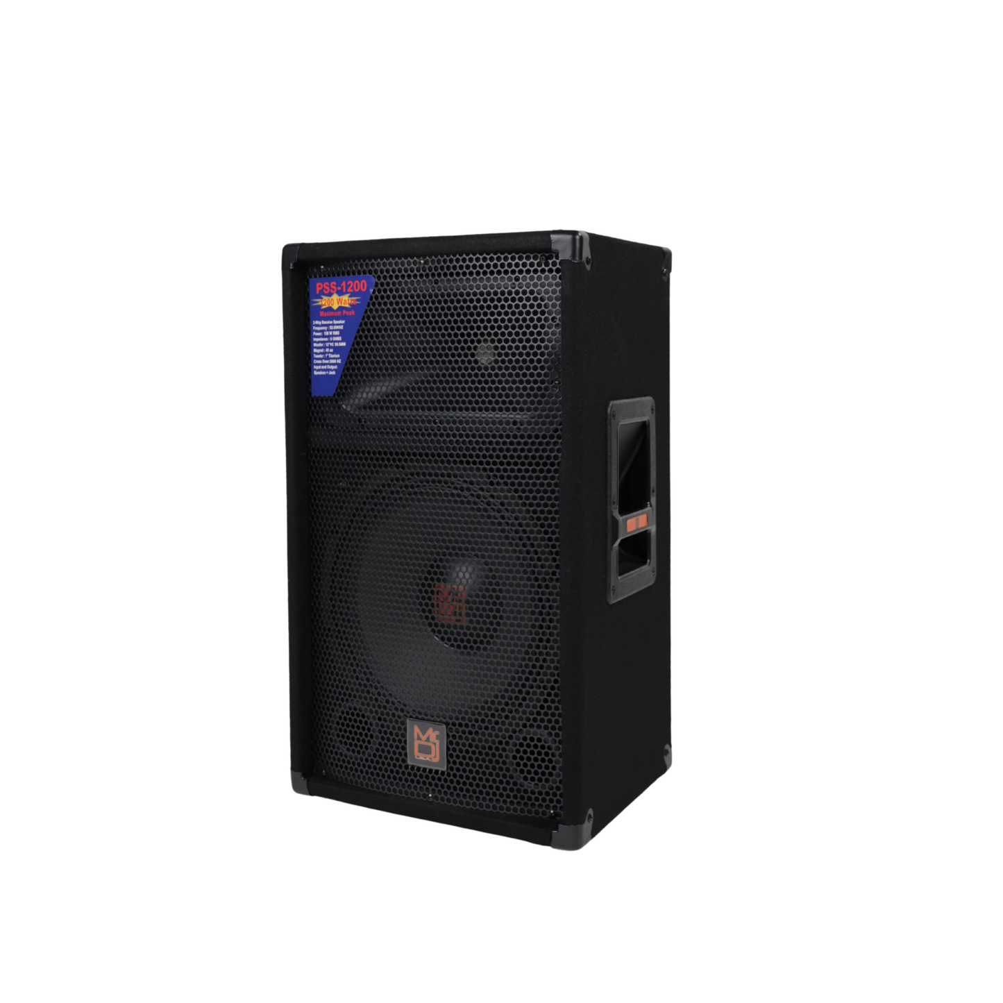 MR DJ PSS-1200 Single 12" Passive 1200 Watts 2-Way DJ/PA PRO Audio Loudspeaker