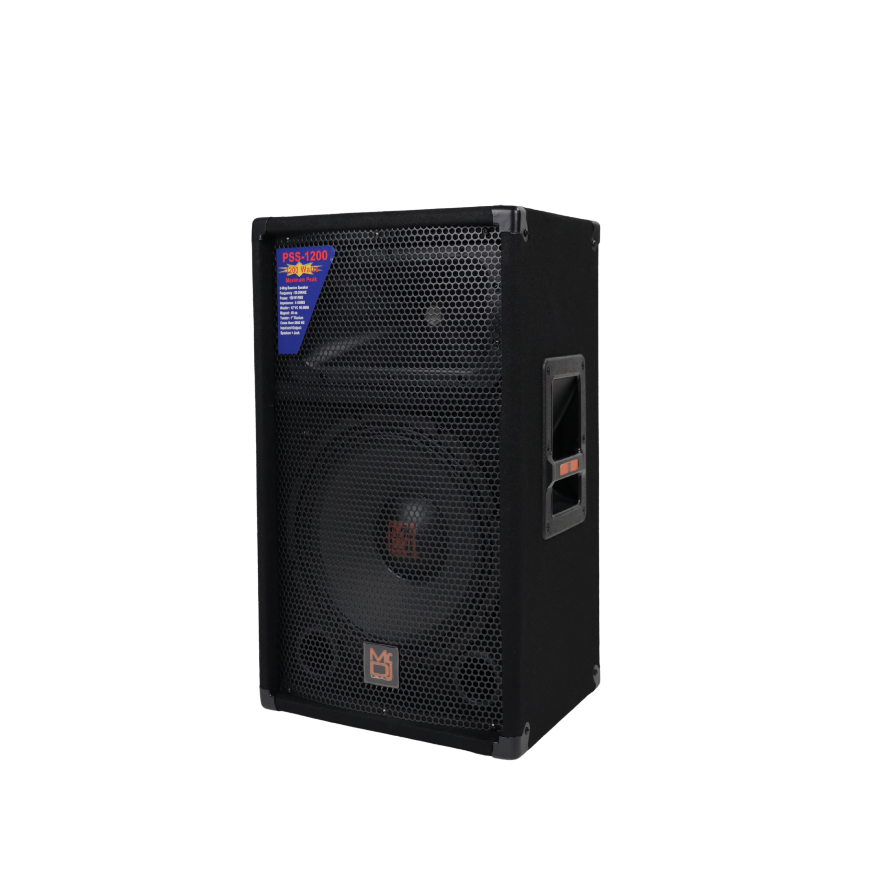 MR DJ PSS-1200 Single 12" Passive 1200 Watts 2-Way DJ/PA PRO Audio Loudspeaker