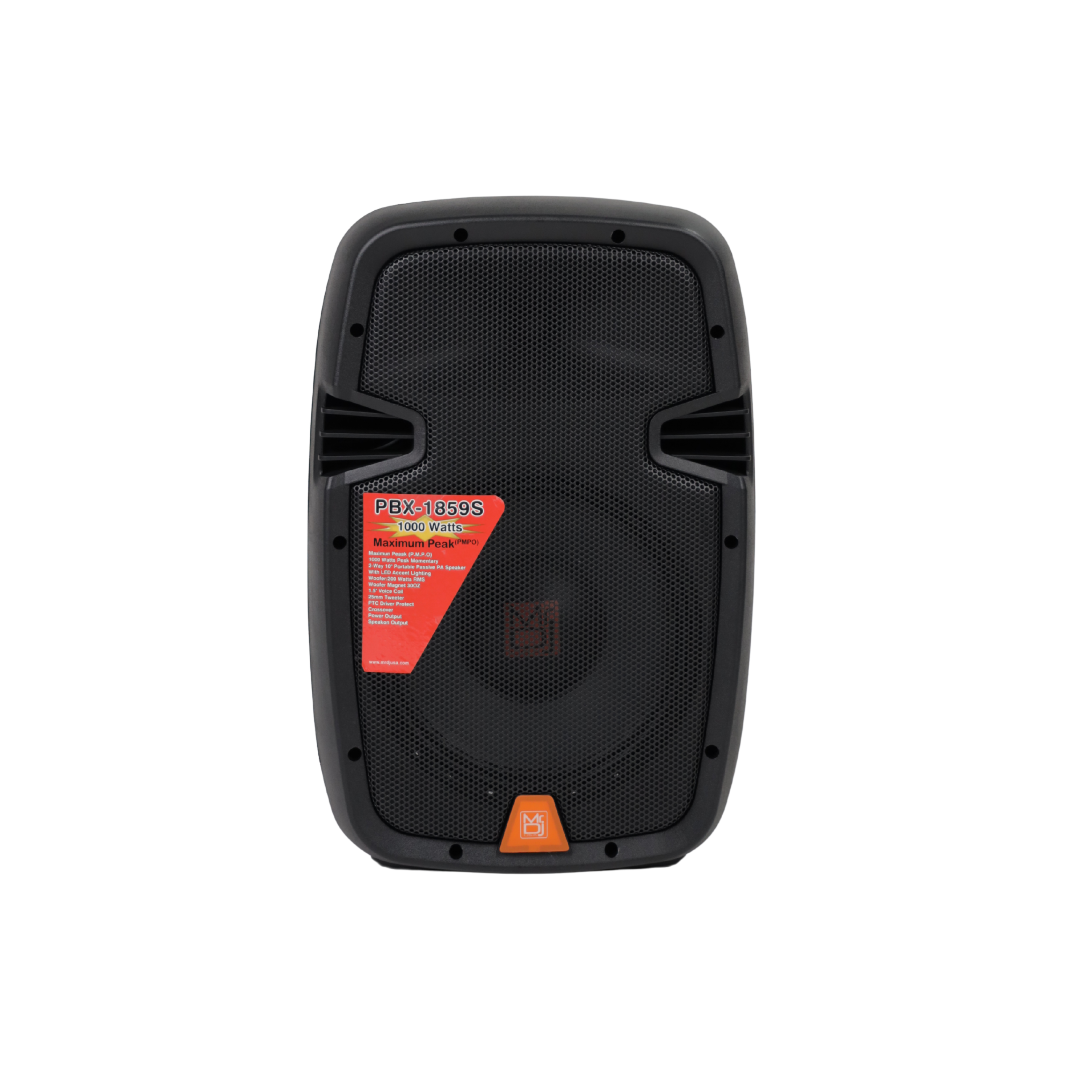 MR DJ PBX1859S 10" 2-Way PRO PA Portable Passive DJ Speaker with LED Lighting