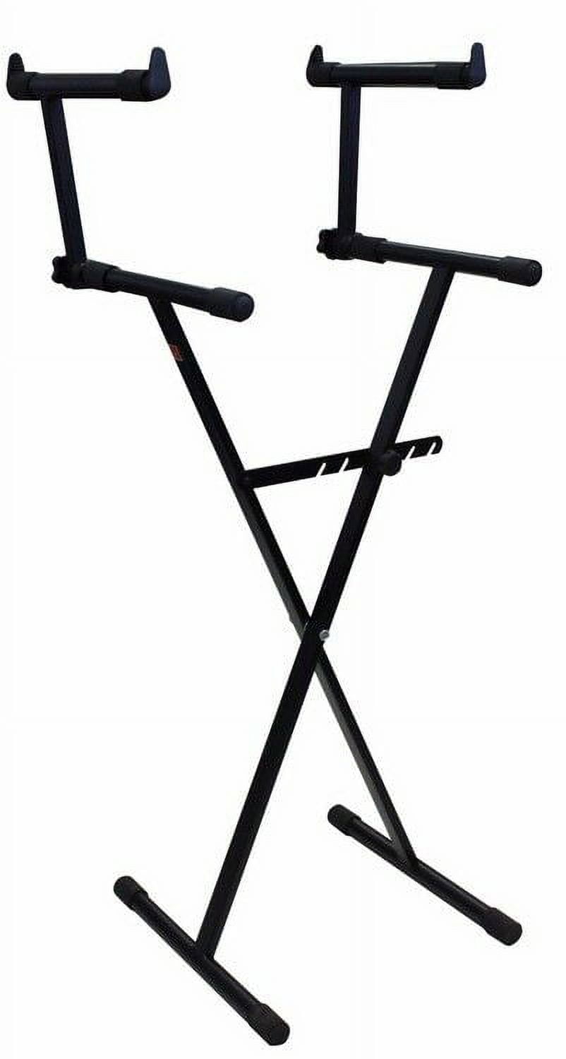 Mr. Dj USA KS550 X Style Pro Dual Music Keyboard Stand Electronic Piano Stand