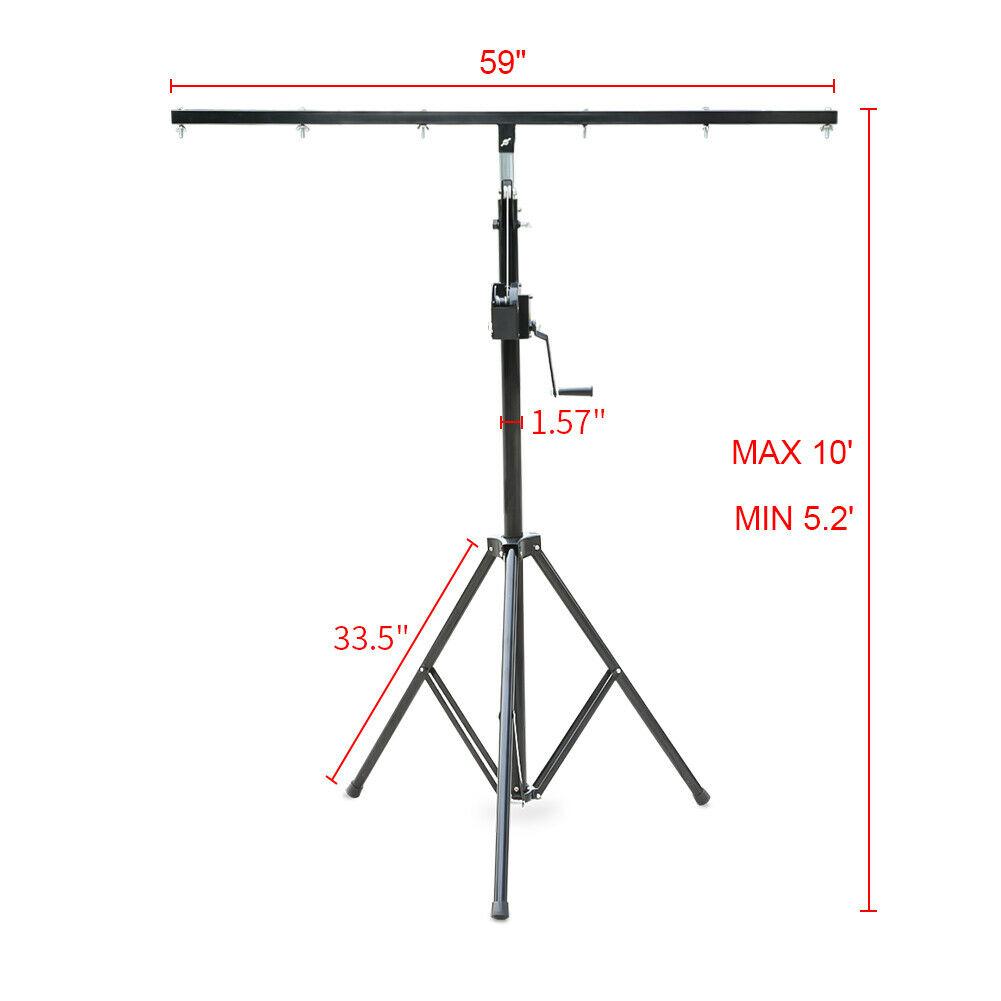 2 MR Truss ST200 Crank Light Stand Pro Lighting 10 Foot Crank Light Stand & T-Bar